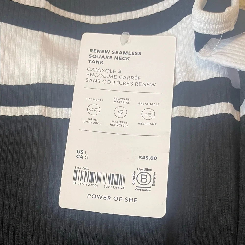 #99 NWT Athleta Renew Seamless Square Neck Tank - Picture 3 of 3
